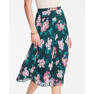 Ann Taylor Pleated Midi Skirt